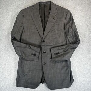 Ermenegildo Zegna Blazer Sport Coat Mens 46 Gray Wool Trofeo Two Button Italy